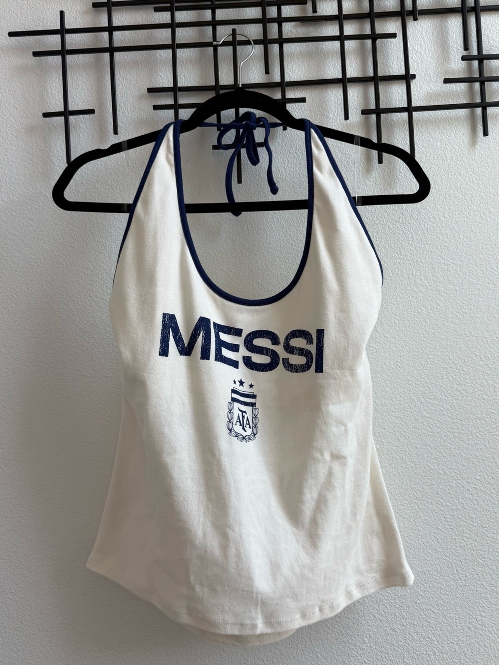 NWT Argentina Messi Halter Top Women’s Size XL FIFA World Cup Soccer Fan